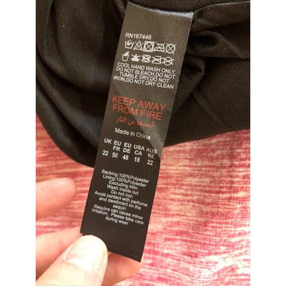 NWT Nasty Gal Size 18 Sequin Strappy Bodycon Mini Dress Peekaboo Multicolor - Picture 6 of 10